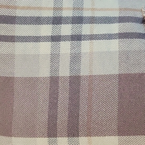 J CREW size 2 purple and cream plaid button down shirt - Picture 2 of 5